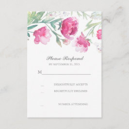 novia romántica floral acuarela peonatos RSVP