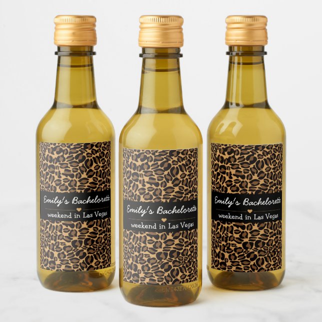 Novia Soltera Boujee Tendance Estampado de Leopard (Botellas)