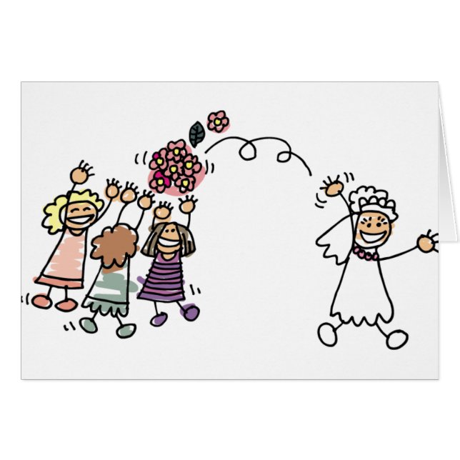 Novia Tira El Comquete Al Boda Rección (Anverso (Horizontal))