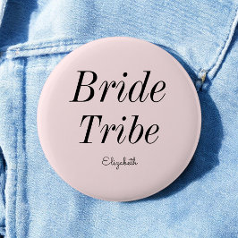 Novia Tribu Rosa Blush Negro Botón de Boda