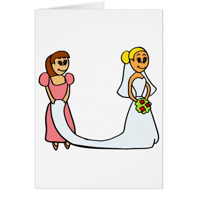Novia y criada del dibujo animado del honor (Frente)