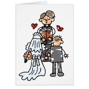 Novia y Groom durante la ceremonia