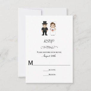 Novia y Groom - RSVP de boda