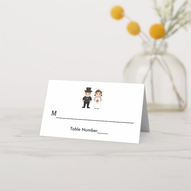 Novia y Groom - Tarjetas de Escort (Anverso)