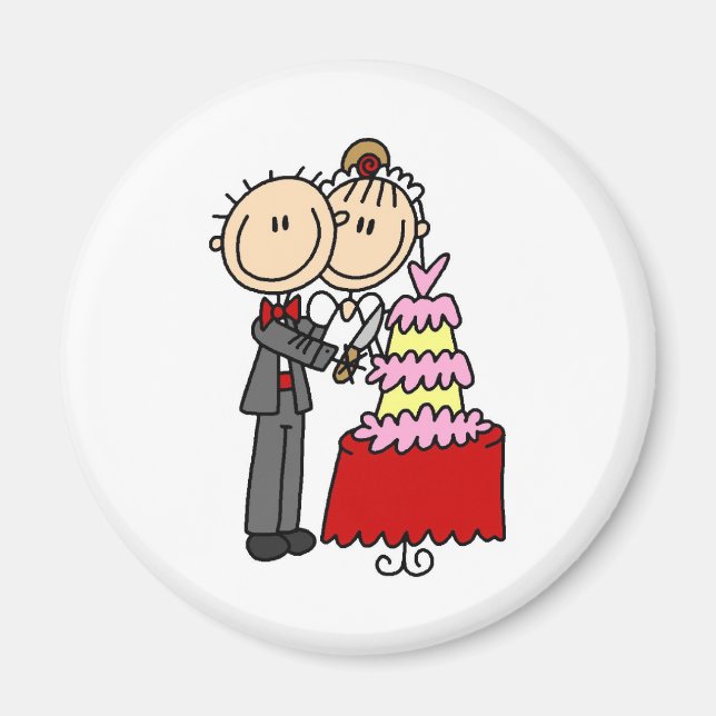Novia Y Maduración Por El Imán Del Pastel De Boda (Frente)