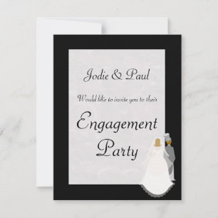 Novia y Novio - Boda - Invitación de Compromiso