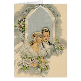 Novia y novio del vintage