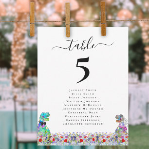 Novia y Novio Dinosaurio Boda Personalizada