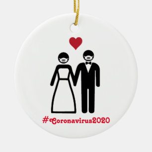 Novia y novio   Ornamento de Coronavirus