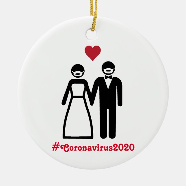 Novia y novio | Ornamento de Coronavirus (Frente)