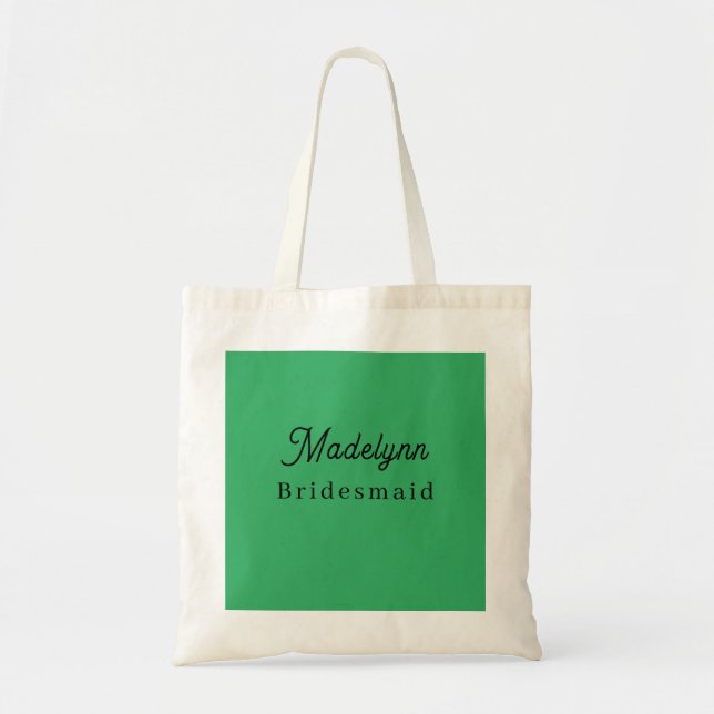 Noviaria moderna Minimalista Bolsa de Tote Verde V (Frente)