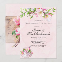 Novias de flores de manzano invitan al almuerzo