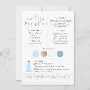 Novias de la dama de honor, propuesta e informació