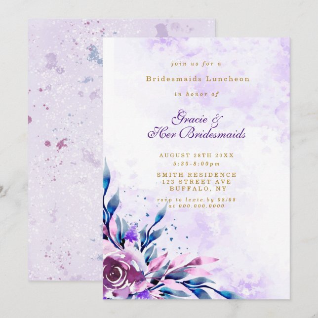 Novias de Novia Peony Gold invitan al almuerzo (Anverso / Reverso)