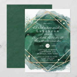 Novias de pintura verde y dorada invitan al almuer