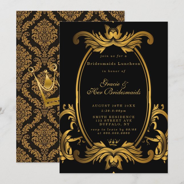 Novias reales de oro negro invitan al almuerzo (Anverso / Reverso)