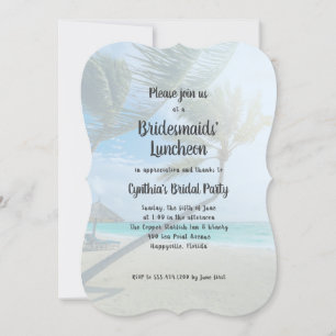 Novias tropicales temáticas invitaciones al almuer