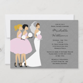 Novias y damas de honor duchan la invitación