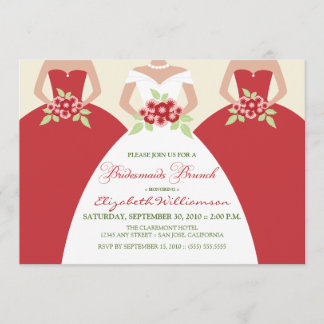Novias y damas de honor Invitación a Brunch nupcia