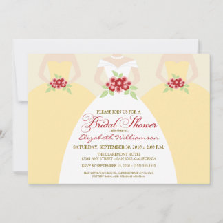 Novias y damas de honor Invitación a la ducha de n