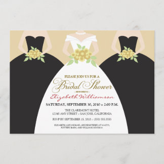 Novias y damas de honor Invitación a la ducha de n