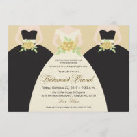 Novias y damas de honor Invitación a la ducha nupc
