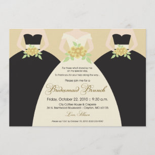 Novias y damas de honor Invitación a la ducha nupc