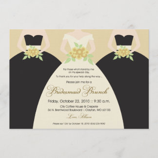 Novias y damas de honor Invitación a la ducha nupc