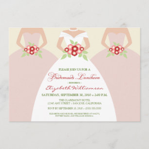 Novias y damas de honor Invitación a la ducha nupc