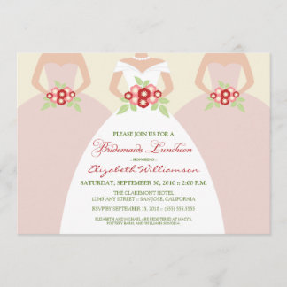 Novias y damas de honor Invitación a la ducha nupc
