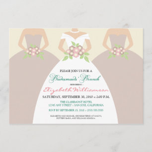 Novias y damas de honor Invitación a un brunch nup