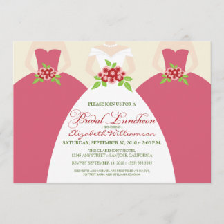 Novias y damas de honor Invitación al almuerzo nup