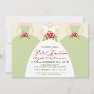 Novias y damas de honor Invitación al almuerzo nup