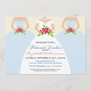 Novias y damas de honor Invitación al almuerzo nup