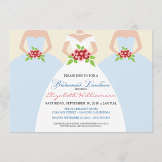 Novias y damas de honor Invitación al almuerzo nup