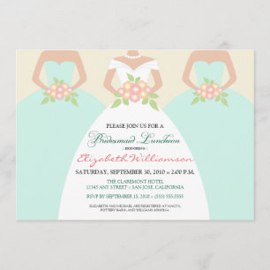 Novias y damas de honor Invitación al almuerzo nup