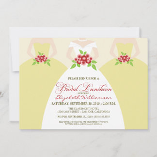 Novias y damas de honor Noche almuerzo invitación 