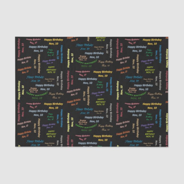 Noviembre, 10 Papel de debate de cumpleaños (Anverso)