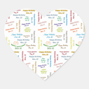 Noviembre, 22 Pegatina de cumpleaños