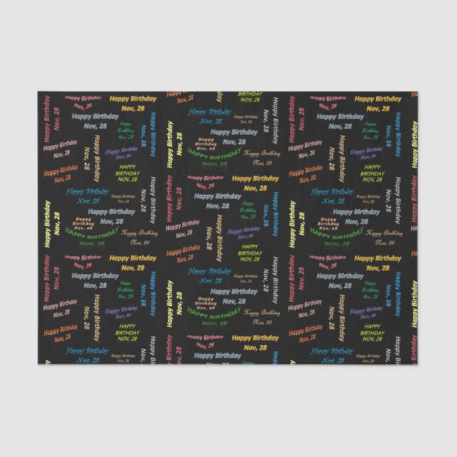 Noviembre, 28 Papel de debate de cumpleaños (Anverso)