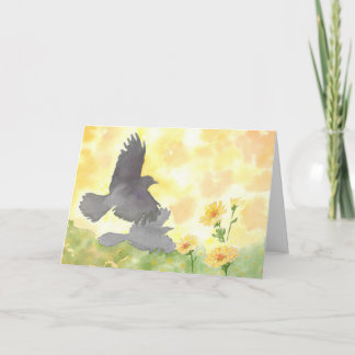 Noviembre; Tarjeta de felicitación plegada de 5"x7