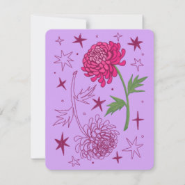Noviembre Tarjeta Mes de Cumpleaños (Chrysanthemum