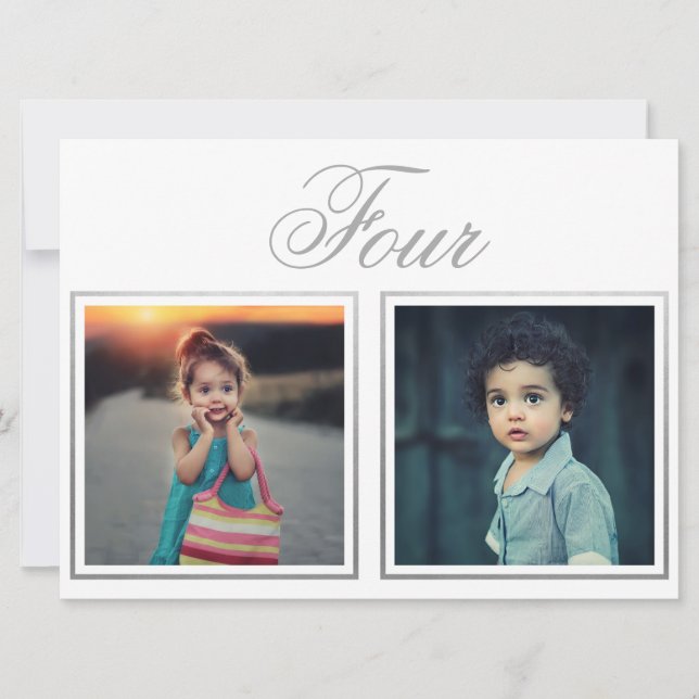 Novio Edad Elegante Clásico Número de Mesa Platead (Anverso)