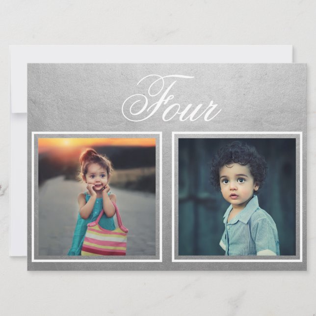 Novio Novia Edad Elegante Clásico Número de Mesa P (Anverso)