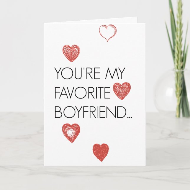 Novio preferido: Tarjeta divertida del el día de (Anverso)