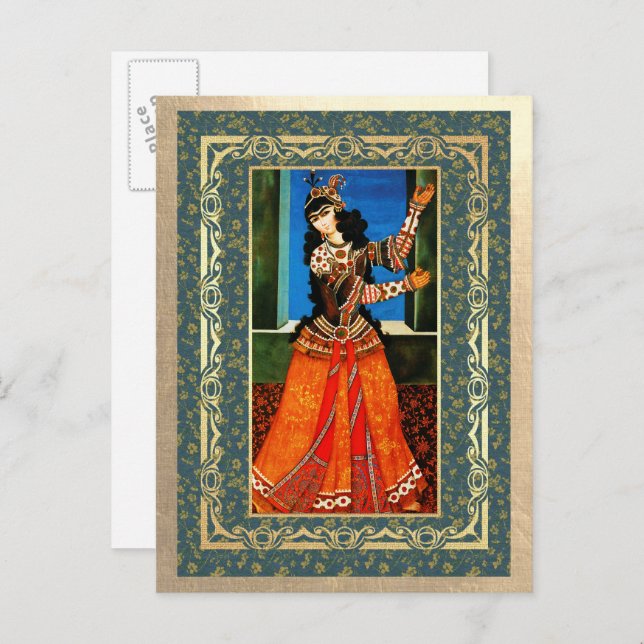 Nowruz Mubarak. Tarjetas de Año Nuevo Persa (Anverso / Reverso)