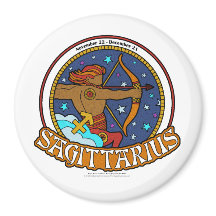 NP Sagittarius grande, imán redondo de 3 pulgadas