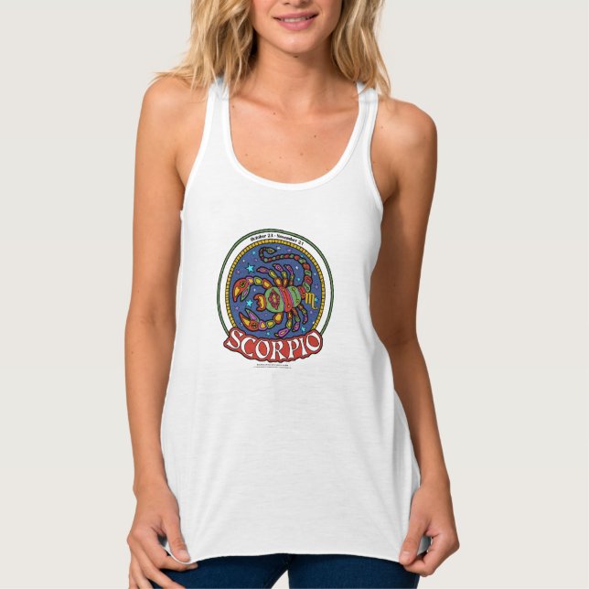 Np Scorpio Mujeres Slim Fit Racerback Tank Top (Anverso)