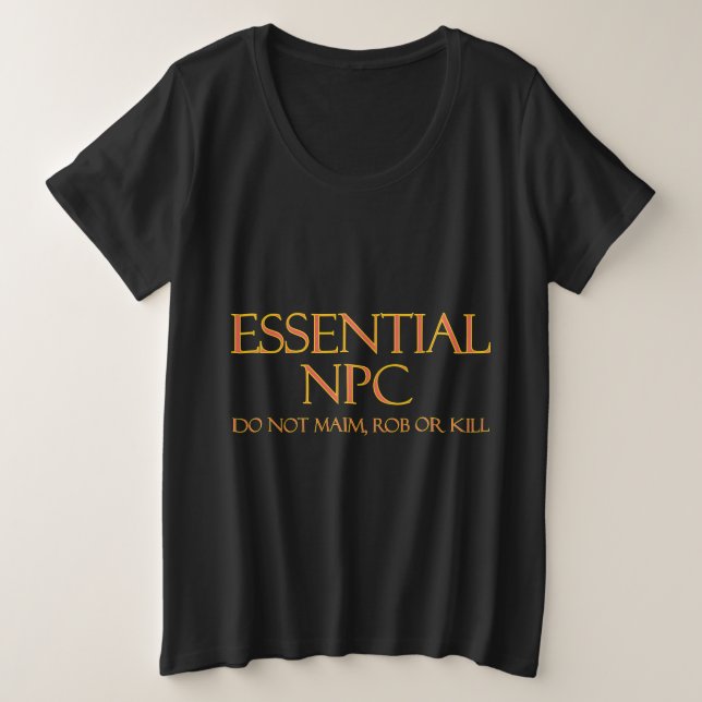 NPC esencial No maim Rob ni matar RPG divertidos (Anverso del diseño)