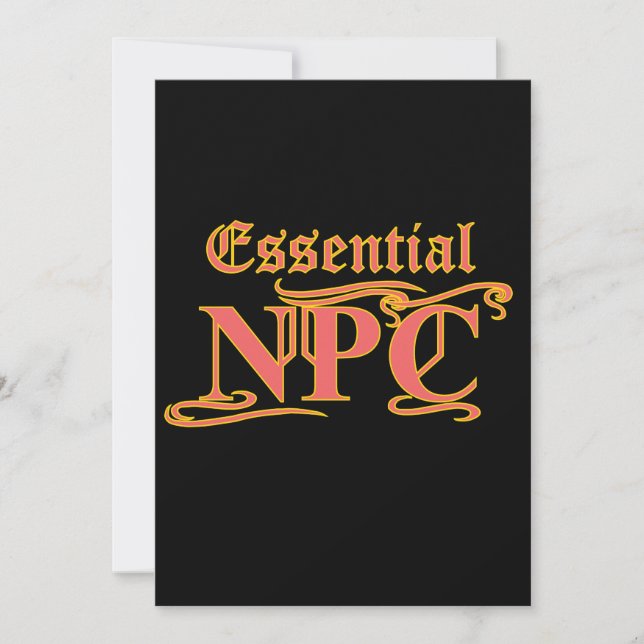 NPC esencial No maim Rob ni matar RPG divertidos (Anverso)